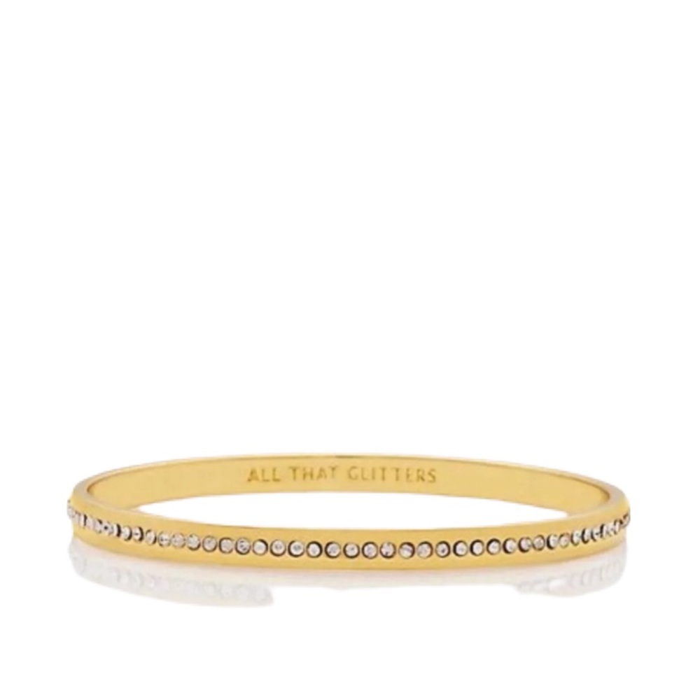 $68 Kate Spade idiom  ‘ALL THAT GLITTERS’ Idiom Bangle Bracelet in gold